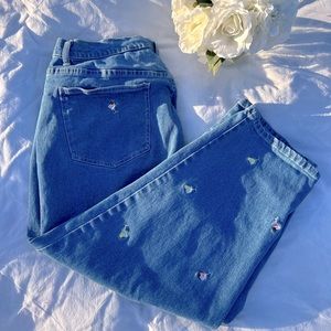 Denim Embroidered Martini Cups